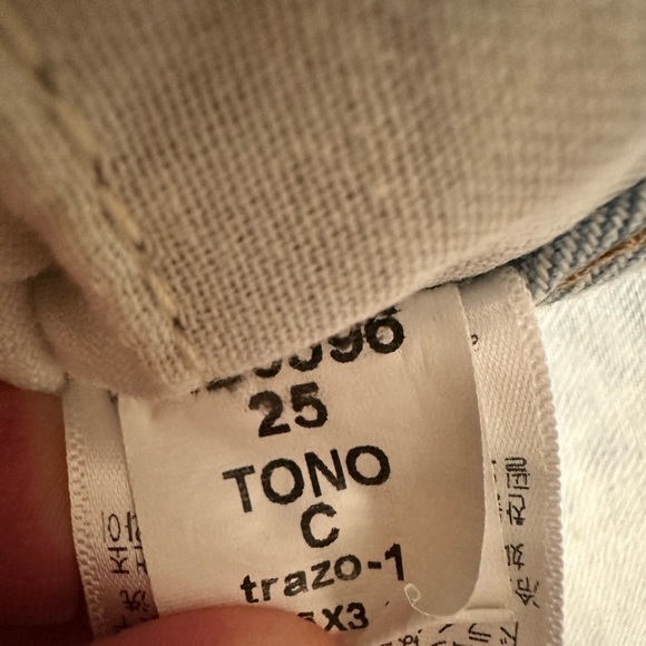 Re/Done Jeans 90s High Rise Loose Light Blue White Tie-Dye Size 25 NWT $279 MSRP - Picture 6 of 13